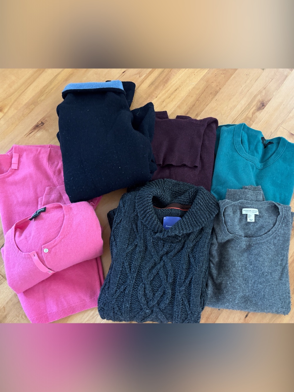 Cashmere  Women’s Sweater Set  – Pink & more, Black, Teal, Charcoal, Burgundy